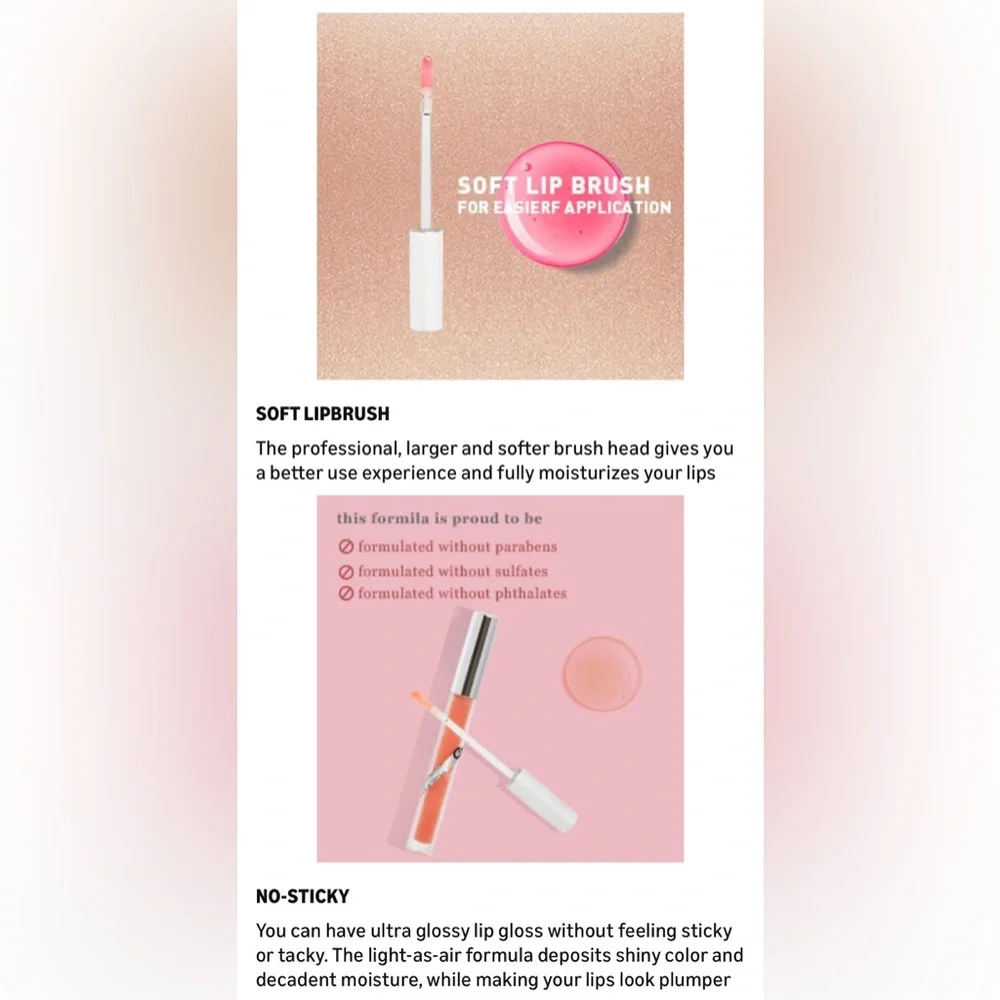 Lip Gloss- Strawberry Pink- Hydrating Shine